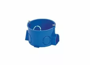 578418 - EKF Коробка установочная КМТ-010-002 для твердых стен, 60х40, полипропилен, синяя, винты, IP20 (1)