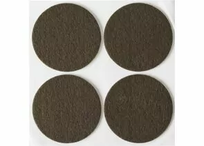 639589 - Накладки STAYER COMFORT на меб. ножки, самоклеящиеся, фетровые, коричневые, круглые - d50 мм, 4 шт (1)