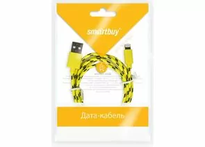 695252 - Дата-кабель Smartbuy USB - 8-pin для Apple, нейлон, длина 1,2 м, желтый (iK-512n yellow)/500 (1)