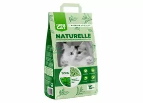 903860 - Наполнитель для кош.туалета растительный HOMECAT NATURELLE Зеленый чай 15л арт.88046 (1)