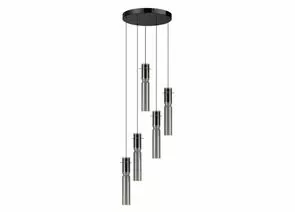 885906 - ODEON LIGHT 5058/25L PENDANT ODL24 325 чер./дымчатый/мет/стекло Люстра LED 5x5W 3000K SCROW 91 (1)