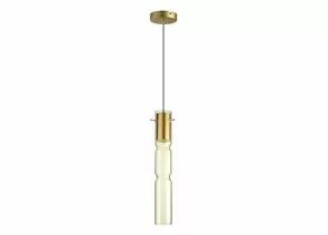 885908 - ODEON LIGHT 5059/5LA PENDANT ODL24 323 зол./янтарный/мет/стекло Подвес LED 5W 3000K SCROW 89 (1)