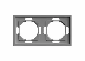 907458 - Stekker ЭМИЛИ рамка СУ 2 мест. (PC), платиново-серый, soft touch PFR00-5002-10 49963 (1)