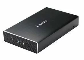 910340 - USB 3.0 Внешний корпус 3.5 HDD/SSD Gembird, порт Type-A, SATA III, металл, чёрный (1)