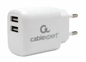 910344 - Зарядное устройство Cablexpert 10.5Вт, 2.1А, 2хUSB, белый, пакет (1)