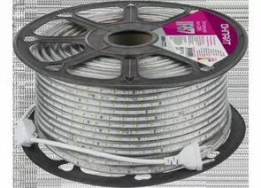 909591 - ОНЛАЙТ лента св/д 220V 4,8W 6000К 6К 60Led/m IP67 50м OLS-2835СW60-4.8-IP67-220V 80924 (1)