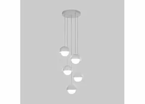 909700 - TK Lighting св-к подвес. 5 x8W 320х320х1400 металл белый Bono 10214 (1)