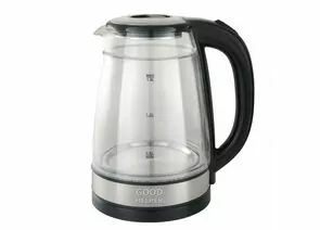 899265 - Чайник электр. GOODHELPER KPG-1800 (диск, 1,8л) 1,5кВт, двойной корпус, стекло + прозрачный пластик (1)