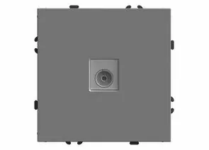 907448 - Stekker ЭМИЛИ мех. роз. TV СУ 1мест. 75 Ом 5-862МГц, платиново-серый soft touch RST00-5108-10 49953 (1)