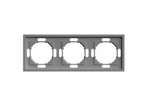 907459 - Stekker ЭМИЛИ рамка СУ 3 мест. (PC), платиново-серый, soft touch PFR00-5003-10 49964 (1)