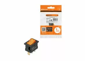 912494 - TDM выключатель клавишный KCD1-101N желтый 12В, 1P, 15А, (3с), ON-OFF, LED, Mini SQ0746-0133 (1)