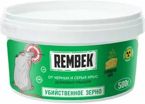 913561 - От грызунов приманка зерно 500гр. Rembek (Рембек) БАНКА (бродифакум) (1)