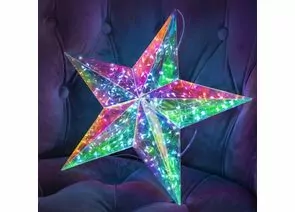 912926 - Uniel Фигура новогод. св/д Звезда 35x35x10см 100LED 3xAA (не в/к) радужный ULD-R505 3АА STAR (1)
