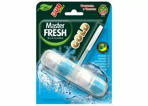 915470 - Подвесной блок для унитаза DUO EFFECT 5в1 формула GOLD МОРСКОЙ 1шт Master FRESH (1)