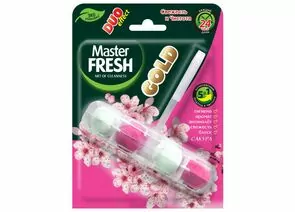 915471 - Подвесной блок для унитаза DUO EFFECT 5в1 формула GOLD САКУРА 1шт Master FRESH (1)