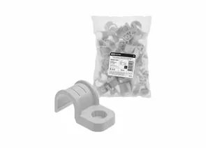 884703 - TDM скоба крепежная д/трубы d20мм односторон д/прям монтажа (уп 50шт,цена за шт)серая ПМ SQ0405-6002 (1)