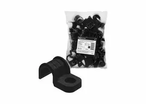 884704 - TDM скоба крепежная д/трубы d20мм односторон д/прям монтажа (уп 50шт,цена за шт)черн ПМ SQ0405-6112 (1)