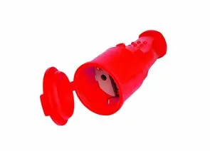 922298 - UNIVersal штепсель (разъем) с загл. каучук 2P+PE 1x16А 220-240V IP44 (красный) 3078 (РФ) (1)
