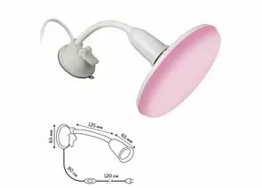 930055 - ФитоЛето св-к для фитоламп (без лампы в/к) на присоске с выкл. h=215мм бел, пакет  TLI-282 WHITE E27 (1)