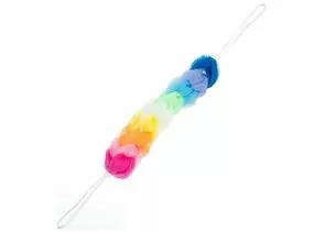 870331 - Мочалка для тела РАДУГА с ручками(нейлоновая сетка)40гр,29*6см,310518/ Рыжий кот (1)