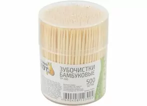 911118 - Зубочистки деревянные (бамбук) 500шт TP-500 3914 Mallony (1)