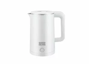 931858 - Чайник электр. GOODHELPER KPS-187 (диск, 1,85л) 1,5кВт, двоной корпус, пластик/нерж.сталь, белый (1)