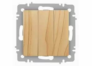 936366 - ЭРА Intro Accent мех. выкл. СУ 3кл. 10А сосна 6-106-11 (1)