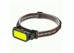 936783 - Focusray Фонарь налобный 1309 1LED СОВ 3W акк.1.2Ah 4реж. красн.свет USB чер бокс (1)