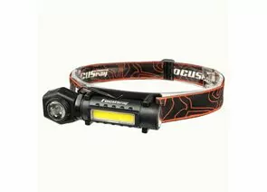 936786 - Focusray Фонарь ручной/налобный 1317 2LED акк.1.2Ah 3реж. чер USB пласт.короб. (1)