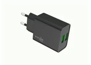 936885 - Сет. адаптер/зарядник/блок пит. СЗУ VIXION PRO VH-07 (2-USB/2.4A), черный (1)