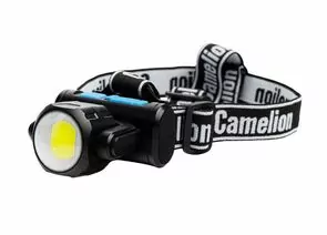 938752 - Camelion фонарь налобный LED53401 акк.3.7V 3WCOB+LED 3.5W 4реж, ближ+дальн свет, Type-C, черн, короб (1)