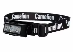 938753 - Camelion фонарь налобный LED53403 акк.3.7V LED2W+красн-син мигал 2W, 5реж, Type-C, черн, BL (1)