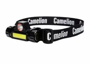 938754 - Camelion фонарь налобный LED53405 акк.3.7V XPE3W+COB3W 2реж, магнит, раздель. диммер, черн, BL (1)