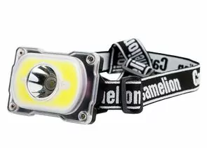 938756 - Camelion фонарь налобный LED53407 акк.3.7V LED3W+COB5W 4реж, Type-C, черн, BL (1)