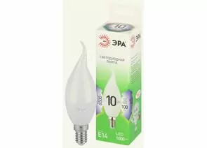 938841 - ЭРА GREEN LINE лампа св/д свеча на ветру E14 BXS 10W(1000lm) 6500K 6K BXS-10W GL 38x145 67134 (1)