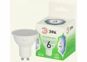 938856 - ЭРА GREEN LINE лампа св/д MR16 GU10 6W(600lm) 6500K 6K софит MR16-6W-865-GU10 51x88 67079 (1)
