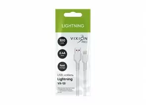 939353 - Кабель USB VIXION PRO (VX-17i) Lightning 8 pin, 1м, белый (1)
