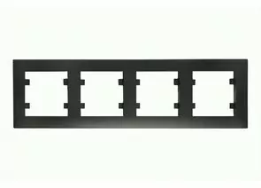 940035 - MAKEL Karea Rizz рамка СУ 4мест. ЧЕРНЫЙ STAR 88054704 (1)