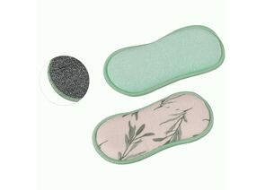 943227 - Губки-скраб двухсторонняя микрофибра+абразив, 19х9,5см, 2шт 107843 Рыжий кот (1)