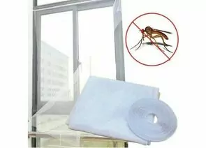 681883 - РАСПРОДАЖА 1-2.sale Сетка антимоск. на окно 80*120см. белая (крепежная лента) пакет E1M (1)