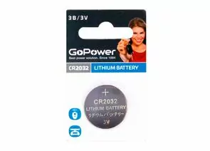867300 - Э/п GoPower CR2032 BL1 Lithium 3V (1/50/2000) (1)
