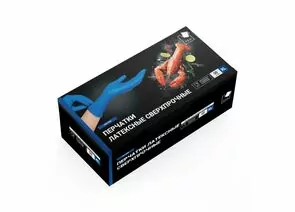 897416 - Перчатки латексные сверхпрочные High Risk 50шт(25пар,44гр пара),синие,разм XL,коробка,HR004S/ ADM (1)