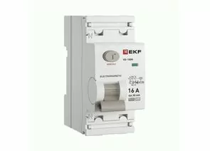 942406 - EKF PROxima выкл. дифференциальный (УЗО) ВД-100N 2P 16А 30мА, тип AC, 6кА, эл.мех E1026M1630 (1)