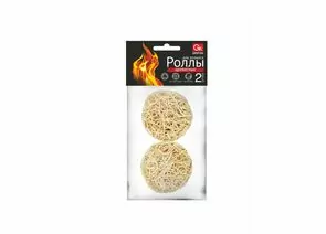 943135 - Роллы д/розжига 2шт/уп, цена за уп (древес. стружка+парафин) 600-133 GRIFON (1)