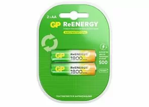 945621 - Аккумулятор GP ReEnergy R6 1800mAh 180AAHCRGY/R6 Ni-MH BL2 (1)