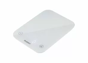 948024 - Весы кухон. эл. ENERGY EN-434, до 10 кг, дел.1г, стекло,15*20см, 2*ААА, белые (1)
