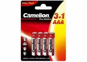 950111 - Элемент питания Camelion Plus Alkaline LR03/286  BL3+1 (1)
