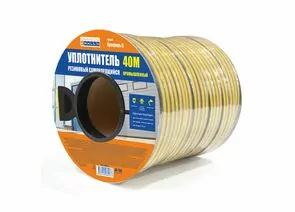 911652 - Уплотнитель D-профиль 12*10мм 4WALLS 40м черный резиновый самокл. арт.UBL040D1 (1)