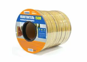 911713 - Уплотнитель E-профиль 9*4мм 4WALLS 150м коричневый резиновый самокл. арт.URK150E (1)