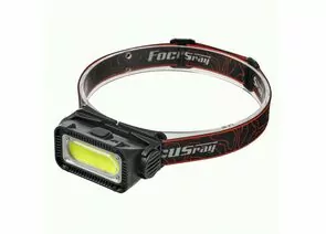 936781 - Focusray Фонарь налобный 1307 1LED СОВ 3W акк.1.2Ah инд.зар. красн.свет сенсор 5реж. USB чер бокс (1)